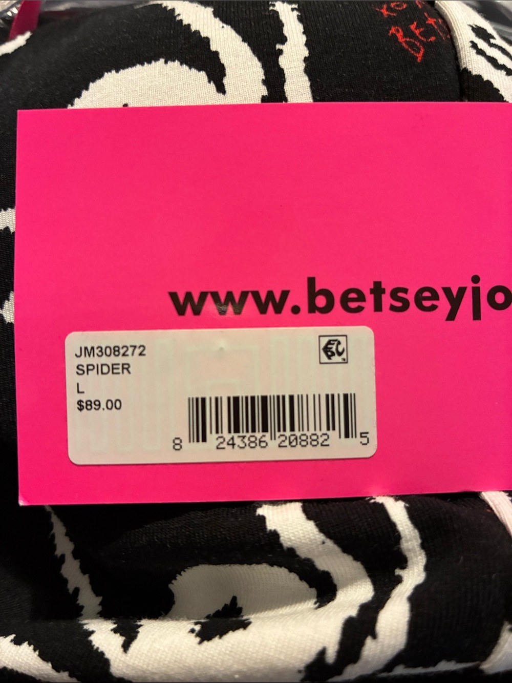 Betsey Johnson Black and White Spider Print Dress - Picture 7 of 7